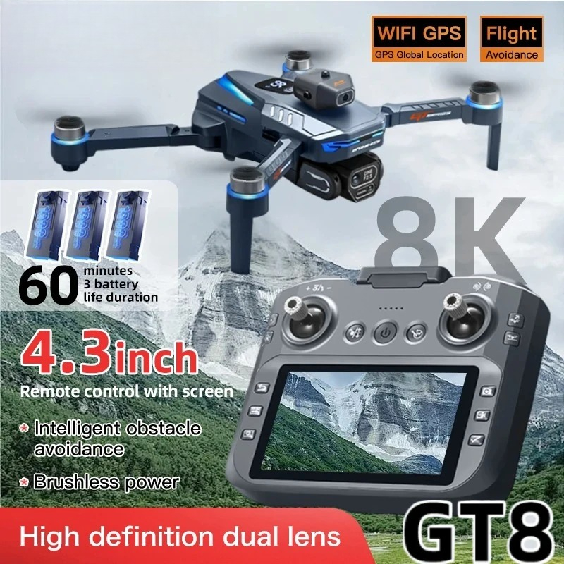 Drone Gps Rc Tt36 - Оригинальный дрон GT8 8K с профессиональной
