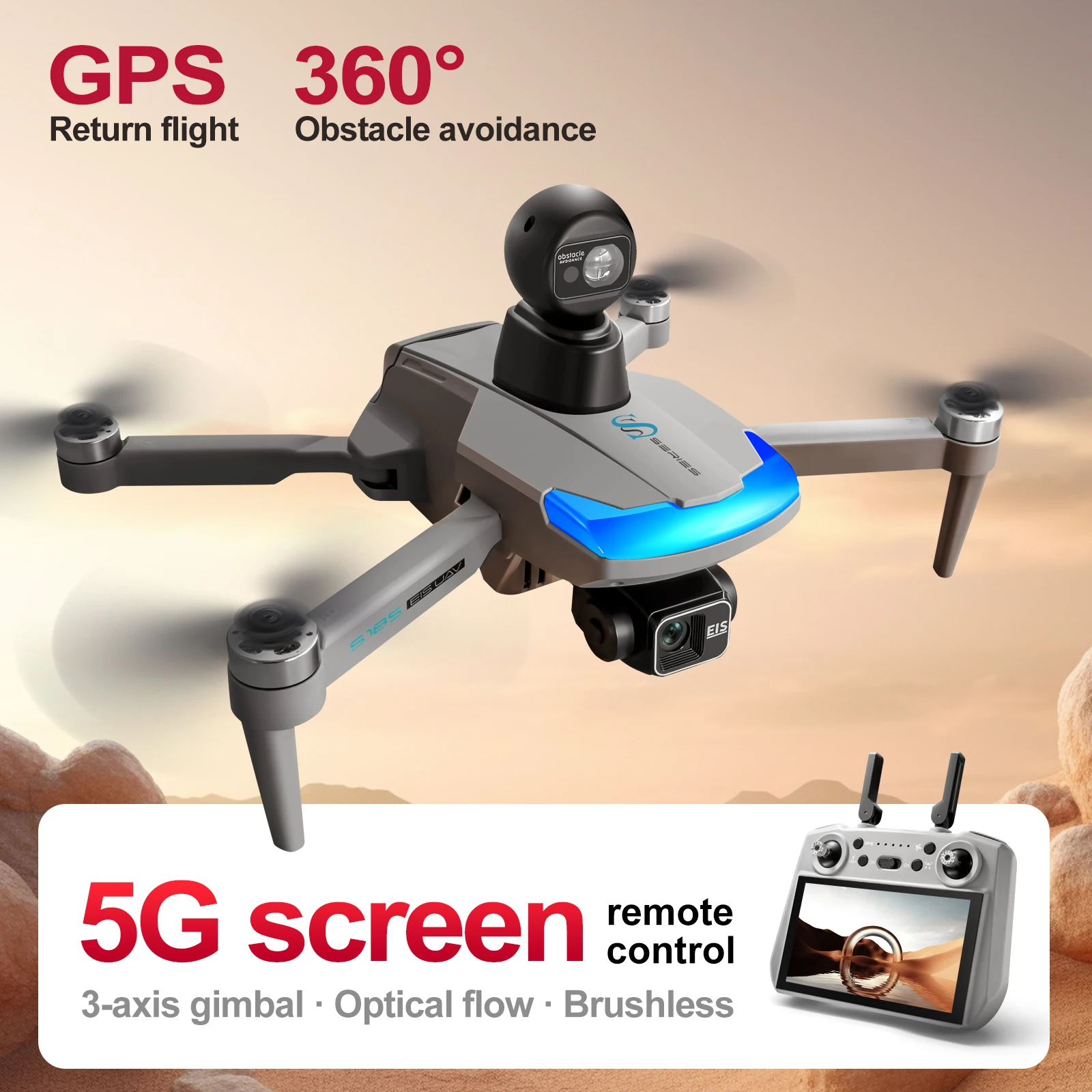 Drone Gps Rc Tt36 - S185 Профессиональный дрон 2,7K HD с