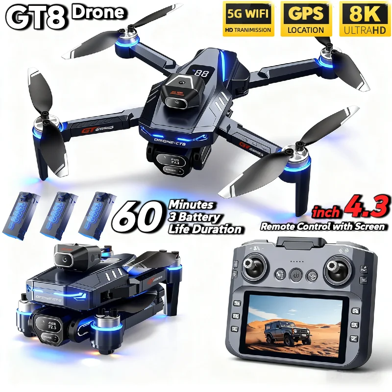 ГОРЯЧИЙ Для LSRC GT8 Дрон 4K П – обзор и цена Drone Gps Rc Tt36