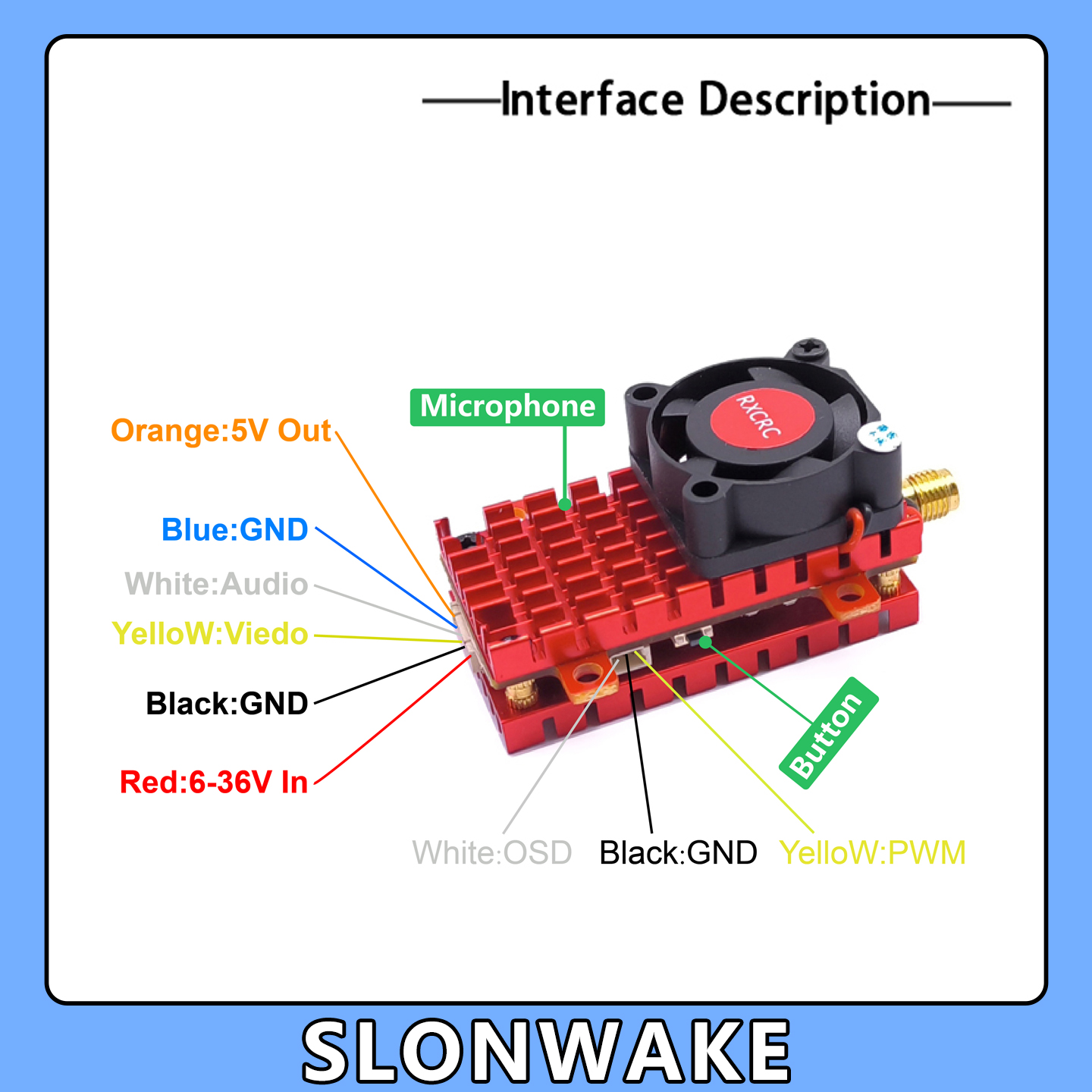SLONWAKE 5,8G 2 Вт VTX FPV 180 – обзор и цена Telemetry Module Rc